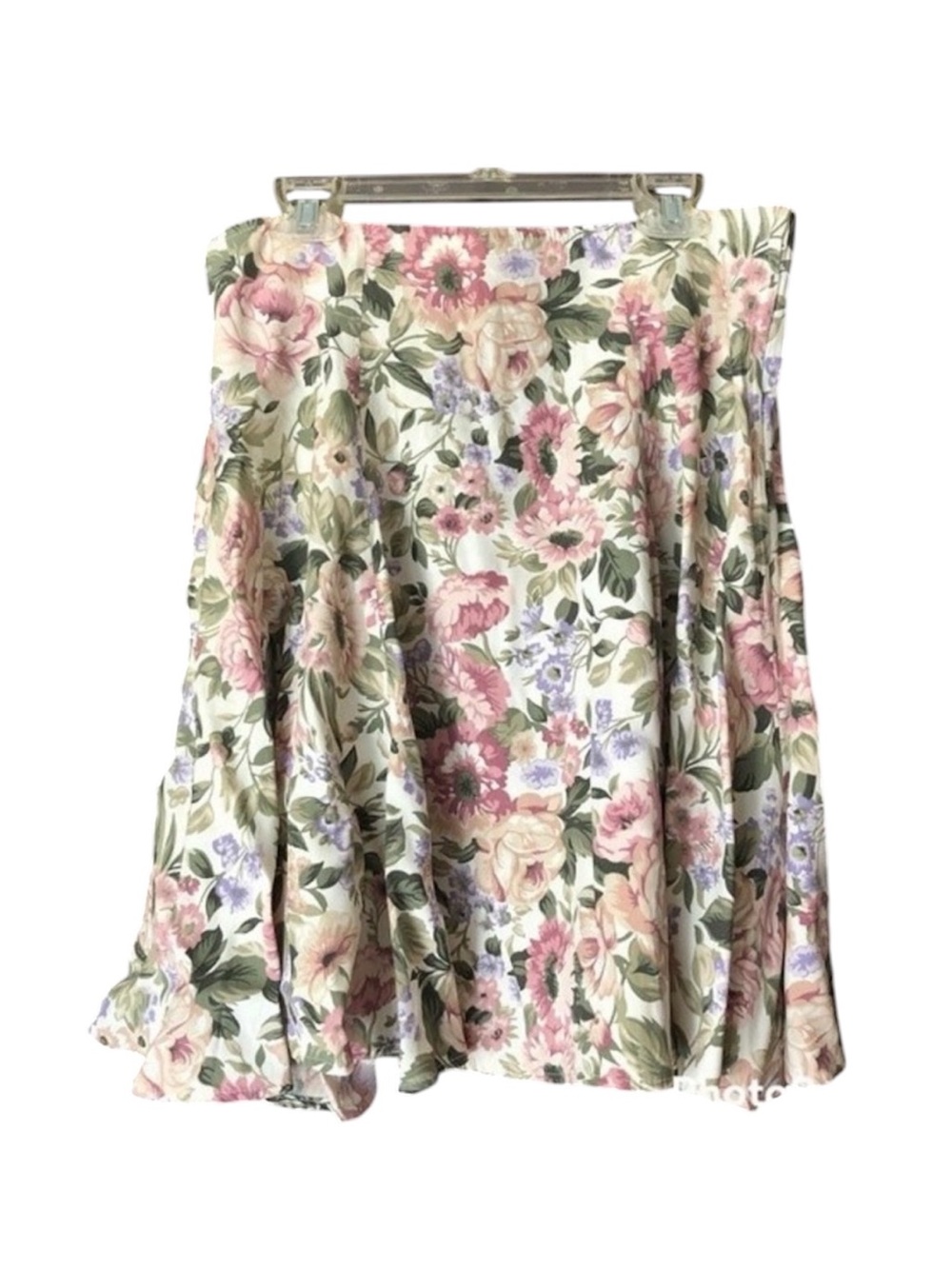 Vintage Skirt 80’s/90’s Floral Swishy Mini by Decked Out Size Med/Lg Flirty